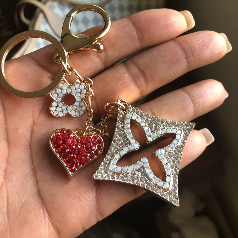 Bedazzled bag charm